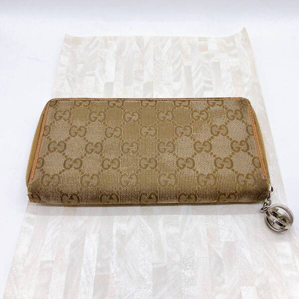 GUCCI グッチ 長財布 GGキャンバス ラウンドファスナー 正規品 送料無料