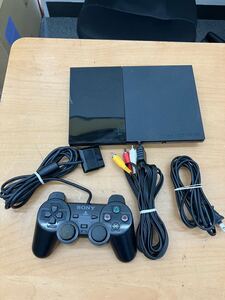【c537】SONY PlayStation2 プレイステーション2 PS2 SCPH-90000 本体 コントローラー 黒 ブラック