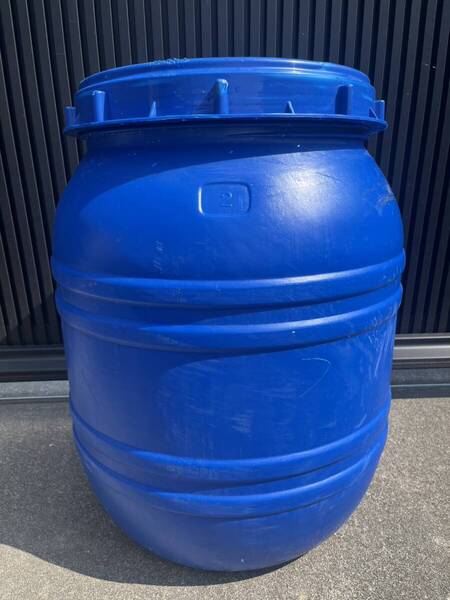 タンク ブルー 148L 雨水 サイズ2 樹脂製 貯水 貯蔵 防災 園芸 菜園 ごみ入れ リユース品