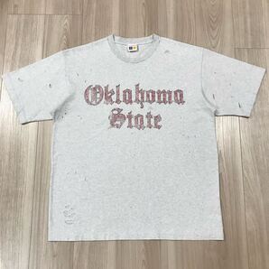 FREAK’S STORE HW SS Tee OKLAHOMA M 10.5オンス フリークスストア ヘビーウェイト ダメージ加工 Tシャツ スウェット シャツ オクラホマ