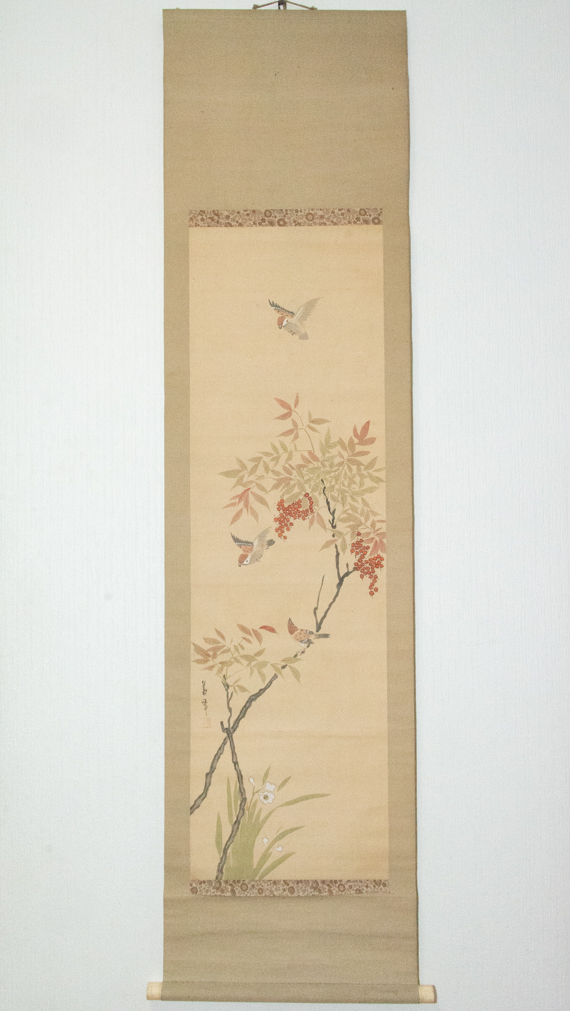 掛け軸　雀　日本画　古美術　骨董品 2025年最新】Yahoo!オークション -掛け軸 雀(書)の中古品・新品