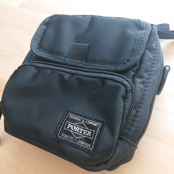 美品 PORTER ドライブ マルチポーチ ショルダーバッグ ブラック