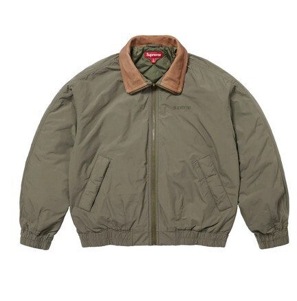 送料無料 オリーブ・XXL supreme Leather Collar Utility Jacket 25ss 国内 新品 シュプリーム レザー カラー ユーティリティー ジャケット