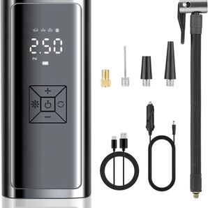 エアーポンプ 電動 空気入れ 6000mAh エアコンプレッサー 充電式 無線 150PSI 多機能 自動停止