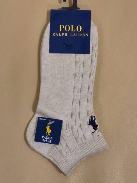 新品 未使用 タグ付き 女性 POLO RALPH LAUREN ポロ ラルフローレン オーガニックコットン混ショートソックス 送料無料