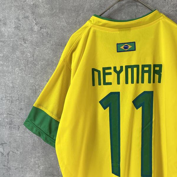 ブラジル代表 NEYMAR 11番 ユニフォーム 半袖 ゲームシャツフリーメンズ