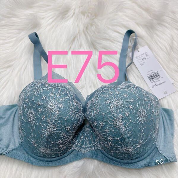 トリンプ 天使のブラ 30周年限定デザイン619 ブラジャー ブルー E75