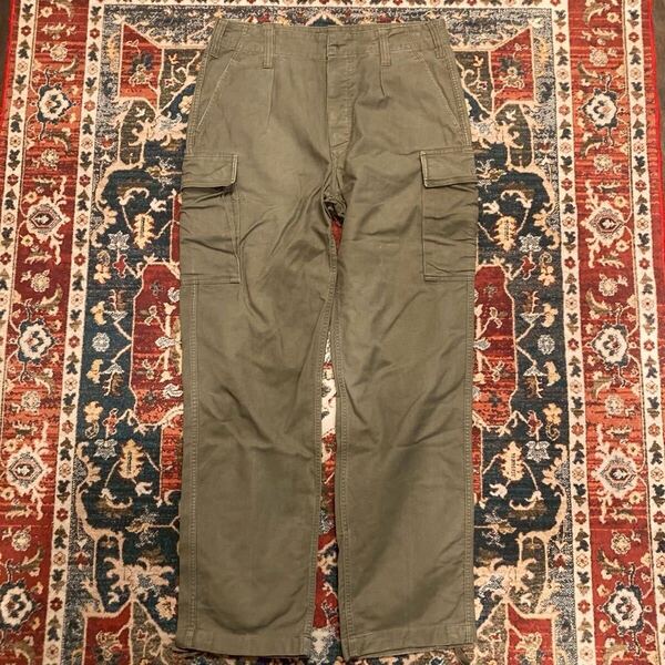 80s ドイツ軍 実物 フィールドパンツ カーゴパンツ ミリタリー Gr13 L W86cm ユーロ ヴィンテージ ワークパンツ ペインターパンツ 90s