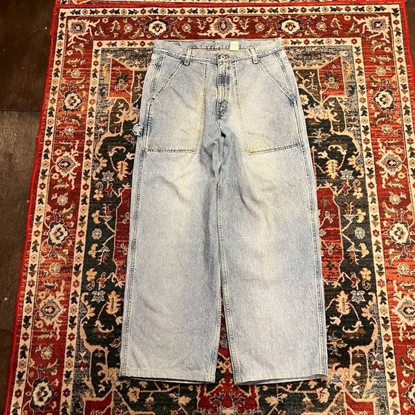 90s Levi's ペインター パンツ ヴィンテージ デニム W34 L32 W86cm リーバイス 787刻印 CARPENTER ストレート インディゴ M相当 90s