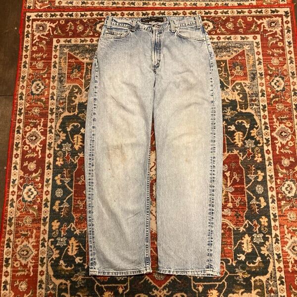 90s USA製 Levi's Silber Tab リーバイス Series Two デニムパンツ バギー W34 L30 W86cm シルバータブ ヴィンテージ 刻印 インディゴ 00s