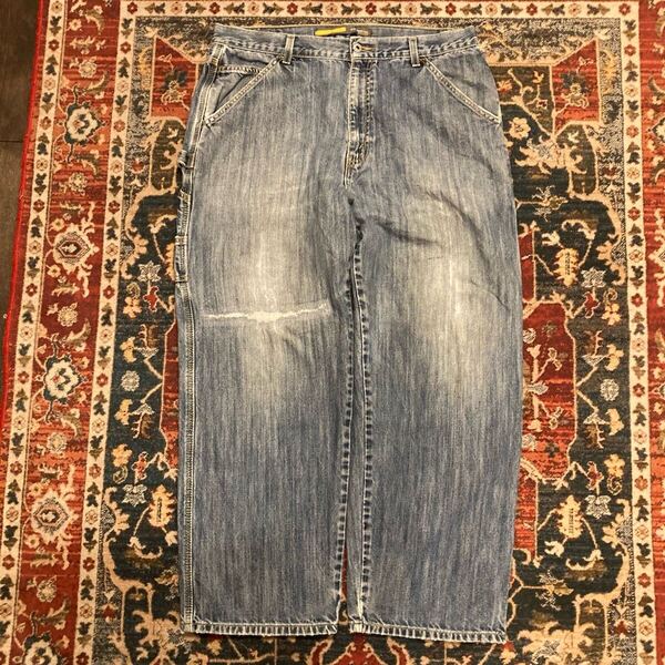 00s Levi's Silber Tab リーバイス ペインター デニムパンツ W34 L30 W90cm シルバータブ 324刻印 ヴィンテージ ジーパン インディゴ 90s