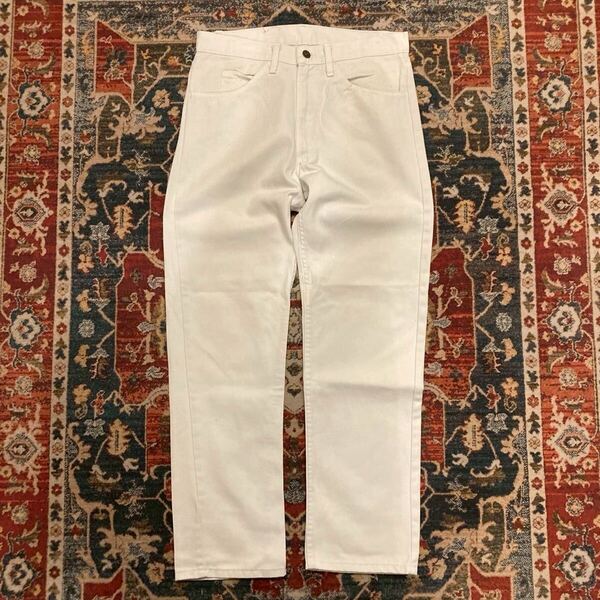 80s USA製 Levi's 505 ホワイト デニムパンツ ジーンズ W32 L30 82cm 523M刻印 リーバイス コットン ヴィンテージ ワークパンツ 501 90s