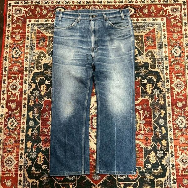 90s Levi's デニムパンツ ストレート ブーツカット ベルボトム フレア W96cm 977刻印 ヴィンテージ アメカジ インディゴ 505 646 684 80s