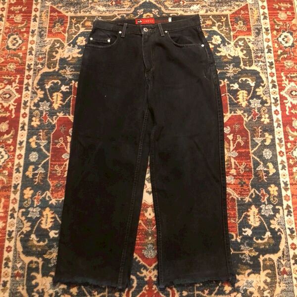 90s USA製 Levi's Silver Tad シルバータブ ブラックデニム W31 L30 W80cm Loose ヴィンテージ ストレート リーバイス 549刻印 00s
