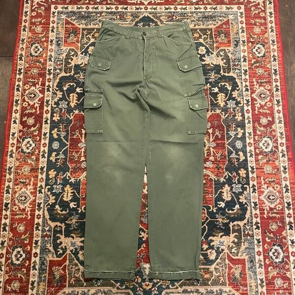 90s OXER イタリア製 6ポケット カーゴパンツ EURO ARMY ユーロ ミリタリー ハンティング ワークパンツ ヴィンテージ イタリア軍 M64 78cm