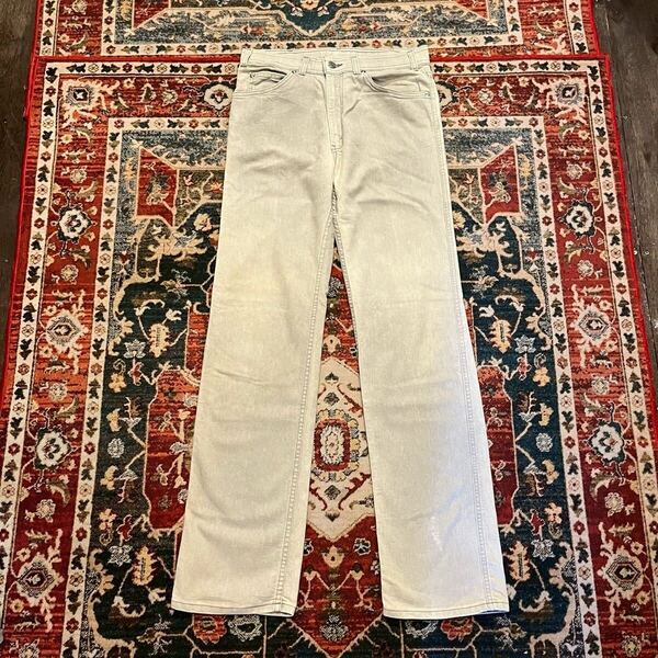 90s USA製 Levi's Action Jeans リーバイス ヴィンテージ デニムパンツ W32 L34 W80cm 530刻印 カラーデニム グレー 灰色 テーパード 80s