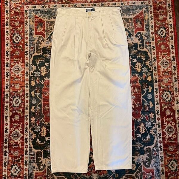 90s Ralph Lauren ポロチノ チノパンツ POLO ラルフローレン ヴィンテージ W34 W88cm コットン ワークパンツ スラックス ドレス 00s
