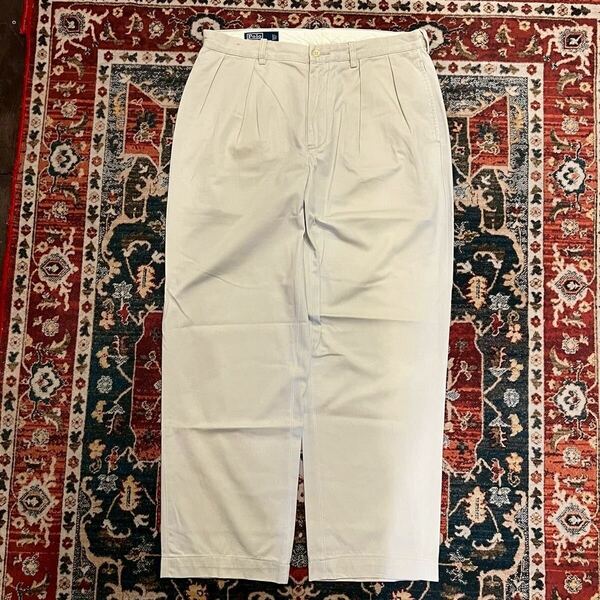 90s Ralph Lauren ポロチノ チノパンツ W34 L32 W88cm POLO ラルフローレン ヴィンテージ コットン スラックス ワークパンツ 00s