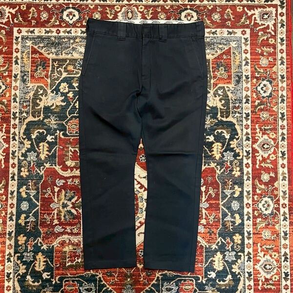 00s Dickies ディッキーズ ブラック ワークパンツ W86cm コットン ブラックデニム ヴィンテージ アメカジ ワークスタイル ペインター 90s