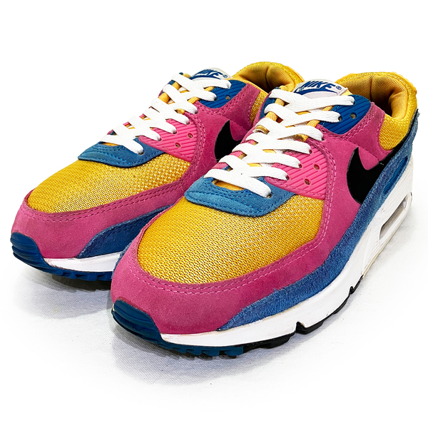 ナイキ エアマックス90 イエロー ピンク ブルー 26.5cm NIKE AIR MAX 90 正規品 CJ0612-700 スポーツ ファッション カジュアル 復刻 年代