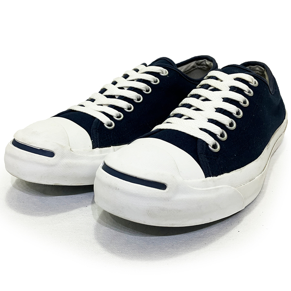 コンバース ジャックパーセル ネイビー キャンバス 26.5cm CONVERSE JACK PURCELL 正規品 1CJ801 名品 復刻 年代 ファッション 定番 紺 白
