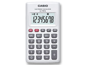 CASIO 電卓 LC-797A カードタイプ 8桁 カシオ 実務電卓