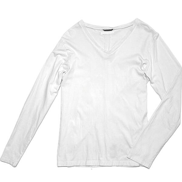 定価1万 junhashimoto SERIBU V L/S CUT&SEW 4 白 ジュンハシモト セリブロングVネックTシャツ akm wjk