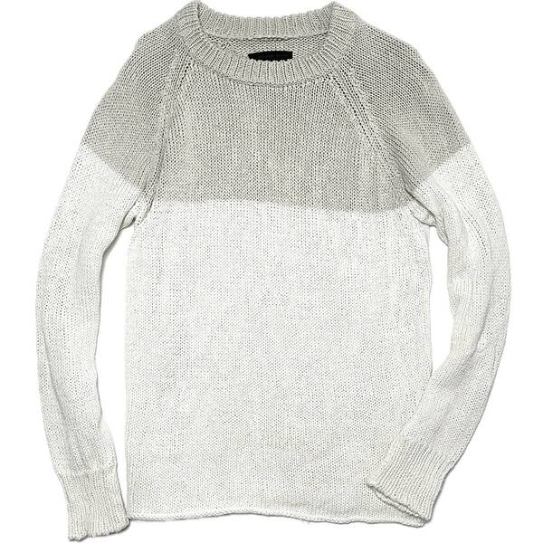 定価3.7万 junhashimoto TAPE YARN BI-COLOR C L/S KNIT 3 ジュンハシモト ニット akm wjk 1piu