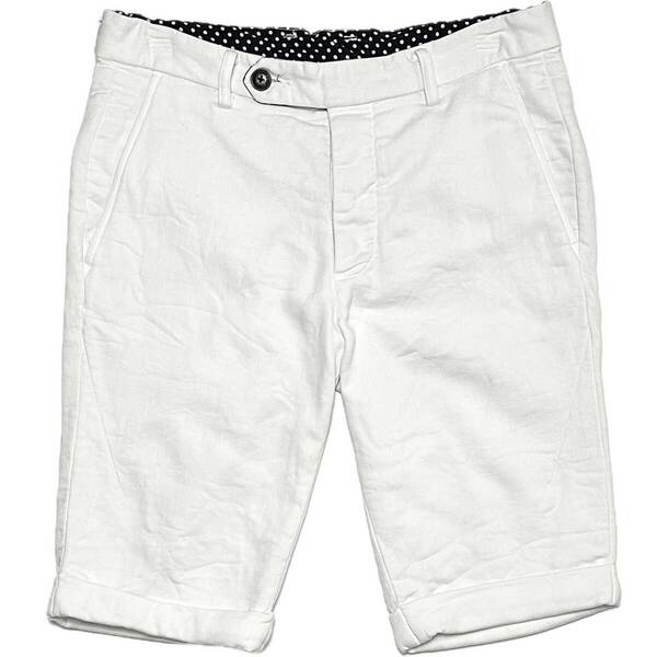 LEON掲載 定価4.1万 1piu1uguale3 NEW WAVE SWEAT SHORTS Ⅳ 白 ニューウェーブスウェットショートパンツ ショーツ デニム wjk akm