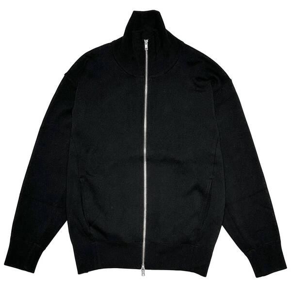 定価5.4万 stein CUPRO BICOLOR ZIP JACKET M ブラック シュタイン キュプラバイカラードライバーズニットジップジャケット カーディガン