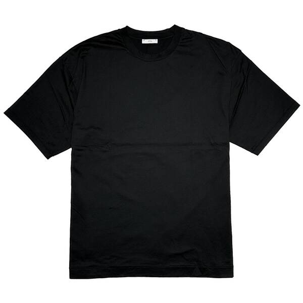 定価1.5万 ATON SUVIN COTTON 60/2 OVERSIZED T SHIRT 6 ブラック オーバーサイズTシャツ stein yoke reracs