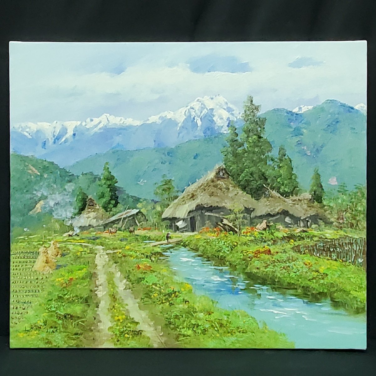 絵画 油彩  風景画 楽天市場】油彩画 小林幸三 「常念岳」 F6号 額入り 油絵 風景画