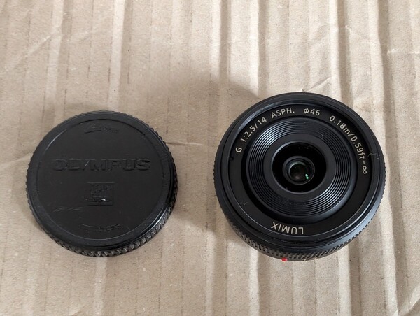Panasonic パナソニック LUMIX ルミックス H-H014A ブラック カメラ 単焦点 パンケーキレンズ 現状品