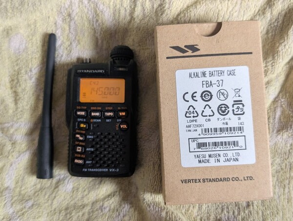 八重洲 STANDARD VX-3 144/430MHz FMトランシーバー デュアルバンド 電池ケース付き 小型 無線機 動作品