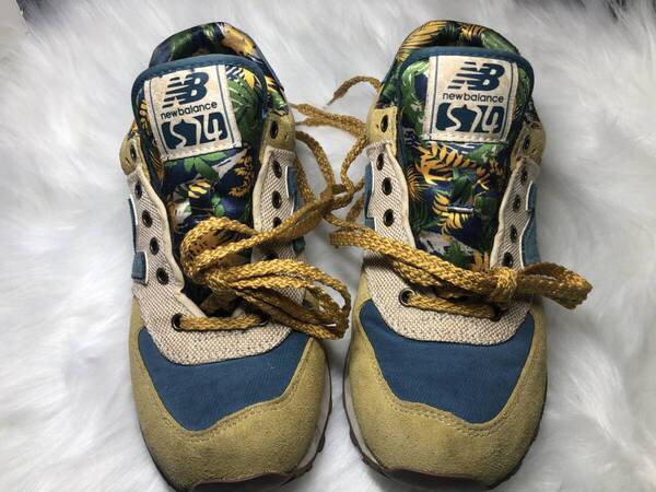 ニューバランス ML574OHY New Balance メンズ ローカットスニーカー 25.5cm ボタニカル柄 D width