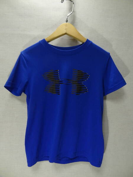 全国送料無料 アンダーアーマー UNDER ARMOUR 子供服キッズ男&女の子 ポリエステル100%素材 スポーツ 半袖 青色Tシャツ 130(YSM)