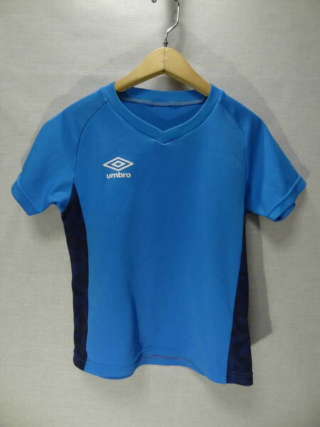 全国送料無料 アンブロ UMBRO 子供服キッズ男&女の子 ポリエステル100%素材 サッカー等スポーツ 半袖 Vネック ゲームTシャツ 140