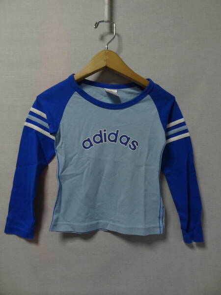 全国送料無料 アディダス adidas 子供服キッズ女の子 スポーツ 綿100%素材 キラキラ ラメ入りロゴプリント 長袖 Tシャツ 100