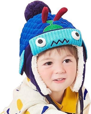 ニット帽 耳あて パイロットキャップ 赤ちゃん ベビー 幼児 キッズ ポンポン付