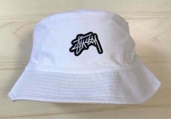 STUSSY ステューシー バケットハット 白 ホワイト