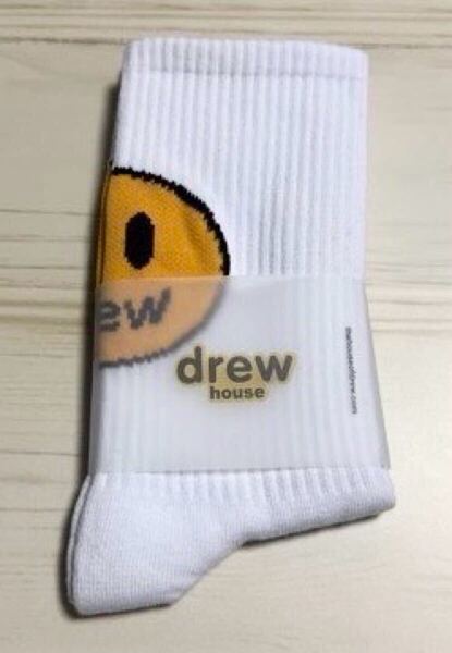drew house ドリューハウス ジャスティンビーバー Justin Bieber ユニセックス メンズ レディース 靴下 ソックス 白 ホワイト