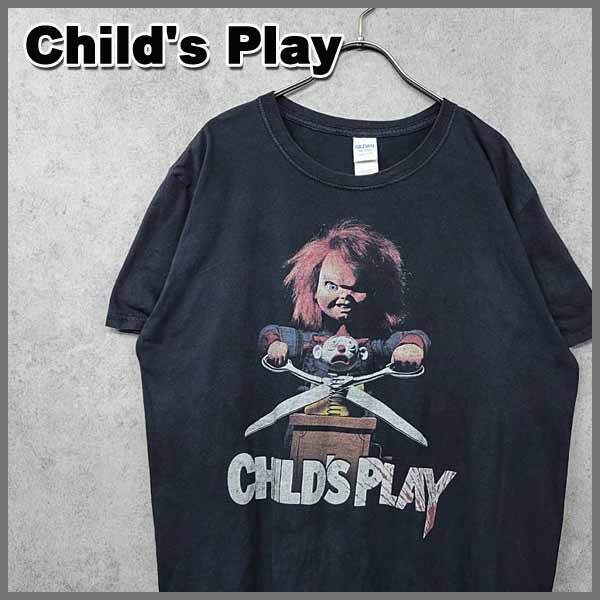 90s 古着 チャイルドプレイ 希少 チャッキー 映画 Tシャツ ブラック L