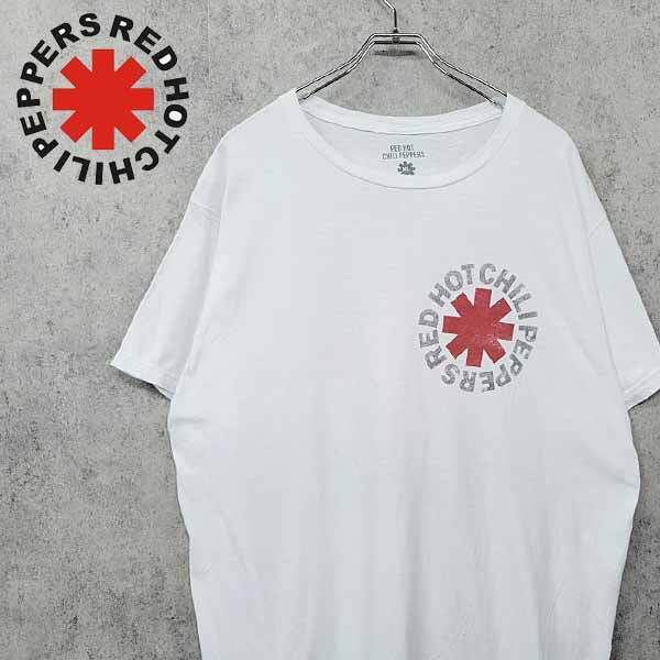 レッドホットチリペッパーズ ビッグロゴ Tシャツ ホワイト XL 古着