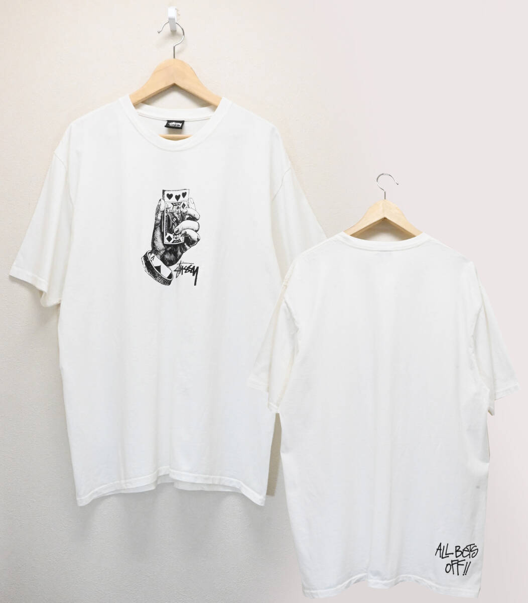 stussy ステューシー Tシャツ トランプ 白 STUSSY ステューシー Tシャツ カットソー 半袖 クルーネック