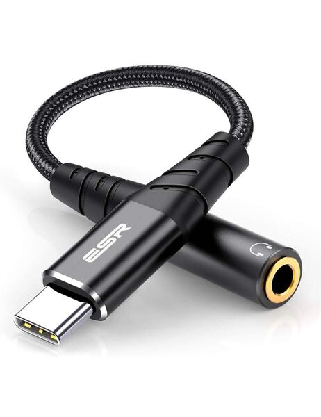 ESR USB Type-C to 3.5 mm メスイヤホンジャックアダプター USB-C to Auxオーディオドングルケーブル