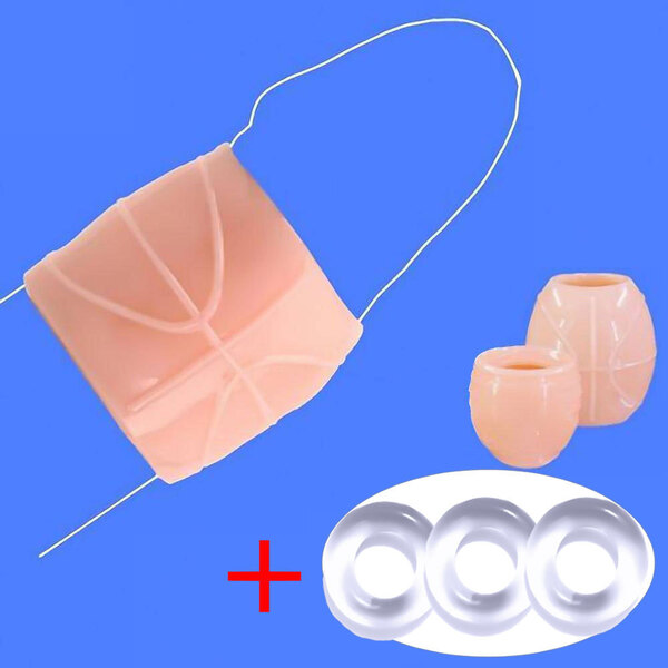 仮性包茎 矯正 亀頭露出 剥き癖 皮剥き 器具 早漏防止トレーニング コックリング ペニススリーブ 昼用 夜用2点+おまけ,追跡付送料込