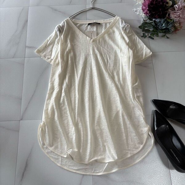 新品未使用 マックスマーラウィークエンド MAX MARA 白 リネン 麻 Tシャツ カットソー