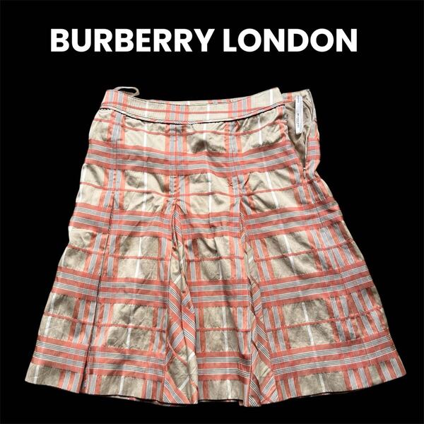バーバリーロンドンBURBERRY LONDONノバチェック柄プリーツスカート