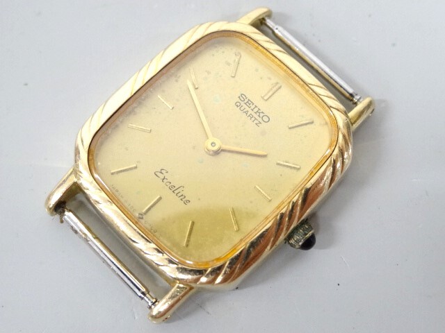 14Kケース☆SEIKO EXCELINE 14金 約5gレディース☆電池交換済
