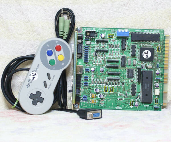 【完全整備品】 PC-9801-86 FM音源サウンドボード (連射付JoyPad+本体リンクケーブル付属) ソリッドコンデンサ - NL4